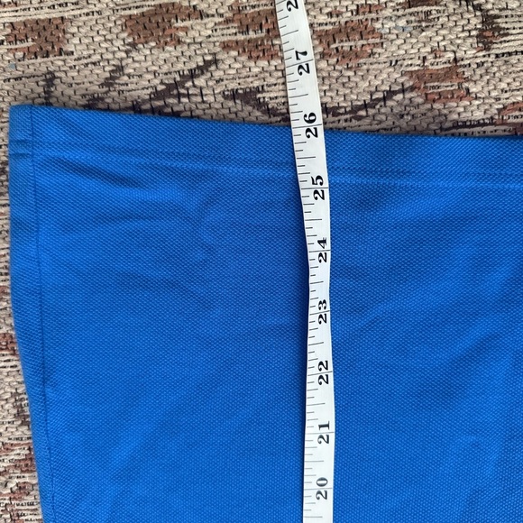 Brooks Womens Polo Shirt Blue Short Sleeve Chambray Collar Polka Dot Trim M - Picture 7 of 9